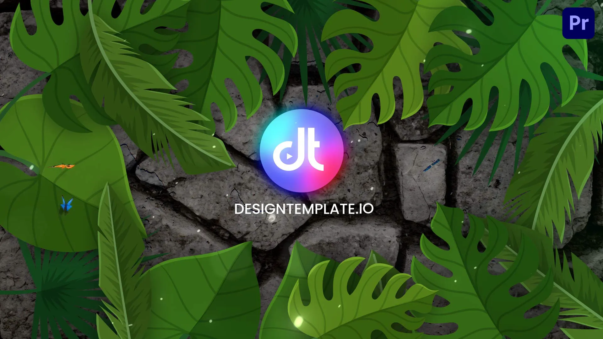 Nature Tropical Leaves Design Logo